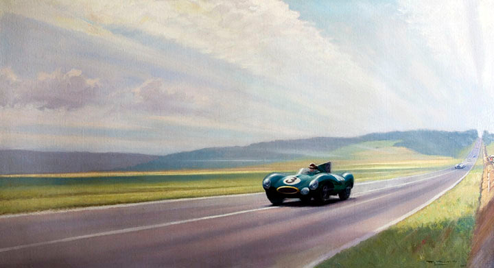 Roy Anthony Nockold Jaguar D-Type Rehims 1955 Print